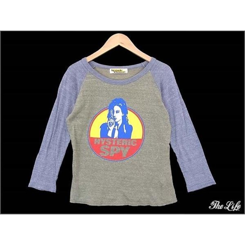 中古 HYSTERIC GLAMOUR HYSTERIC SPY 長袖ラグランTシャツF