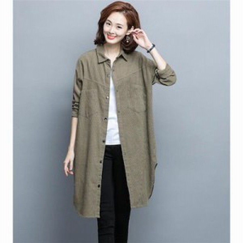 トレンチコートレディースロングシャツカジュアル春コート秋アウター 通販 Lineポイント最大1 0 Get Lineショッピング