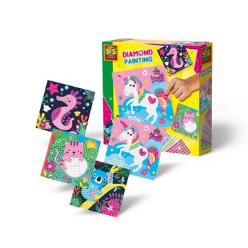 荷蘭SES 快樂動物鑽石畫-14701 寶寶玩具 認知學習  DIY手工貼畫 幼稚園玩