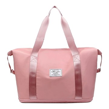 摺疊旅行袋  防潑水面料  滌綸  多層空間  小款  粉色