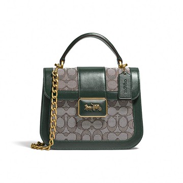 COACH ALIE 標志性提花頂部提手單肩包女士斜跨包 斜背包 C5866  ~【 購物節優惠 ★ 菲尼斯 國際精品 3折起 】