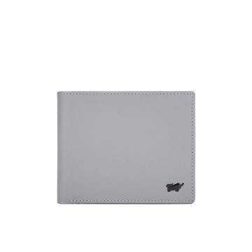 BRAUN BUFFEL 台灣總代理 維克多-E  12卡中間翻透明窗短夾-石灰白/BF570-317-CGY