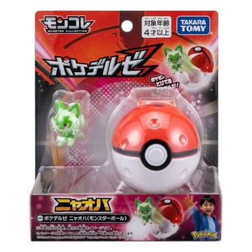 TAKARA TOMY Pokemon PokeDel-Z 寶可夢新決戰球 精靈球 新葉喵  1個
