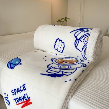 卡通小毛毯單人宿舍鋪床被春秋辦公室午睡蓋毯子冬季加厚珊瑚絨毯