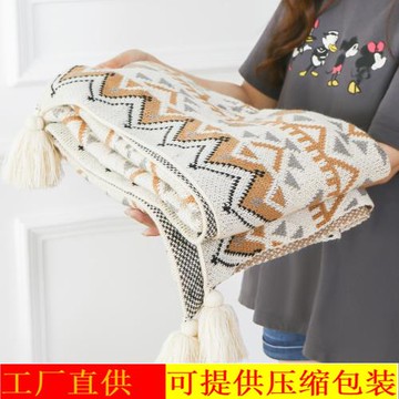 波西米亞風沙發蓋毯波西米亞腈綸午睡毯子冬季裝飾小毛毯床尾毯