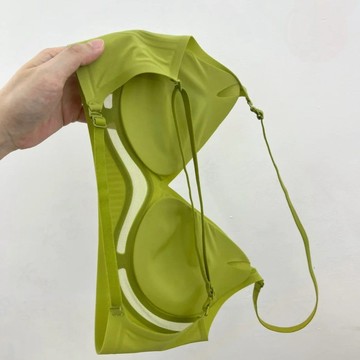 果凍條無痕美背內衣女小胸聚攏薄款上托防下垂隱形U型露背文胸罩