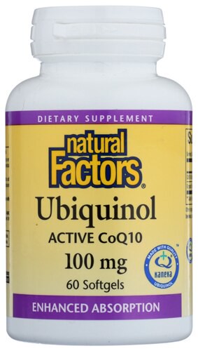 Natural Factors Ubiquinol QH Active CoQ10 100 mg - 60 Softgels