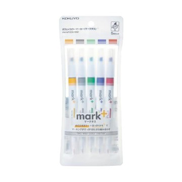 KOKUYO Mark+兩用同色螢光筆/PM-MT200-5S2/5色/包