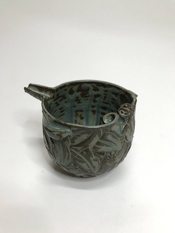 曾永鴻  灰釉刻花茶海