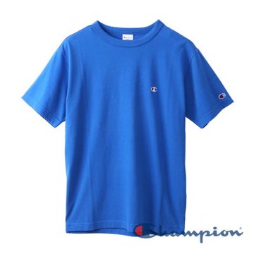 Champion 官方直營-男款 刺繡LOGO經典短袖TEE(藍)