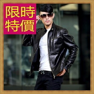 真皮皮衣羊皮夾克-立領修身時尚男機車外套3色62u2【獨家進口】【米蘭精品】