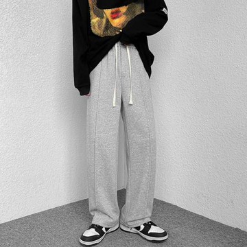 衛褲男秋季潮牌寬松闊腿褲垂感直筒拖地褲韓版潮流休閑長褲運動褲