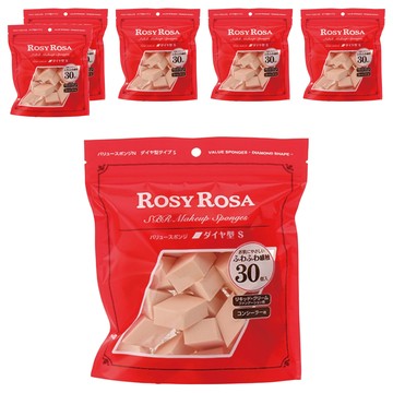 ROSY ROSA 粉底液粉撲 菱型 30個入 SBR材質  6包