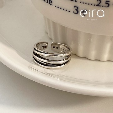 Eira Accessory 交叉纏繞多層戒‧925純銀戒指‧可調式戒指‧簡約時尚 層次 輕奢 百搭 CKJZ0068A