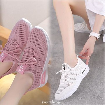 2025新款鏤空休閑女鞋時尚平底輕便清新小白鞋學生系帶女運動鞋