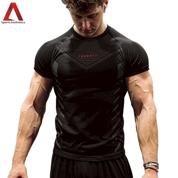 男士健身運動t恤 彈力 健身房 肌肉緊身短袖上衣 現貨