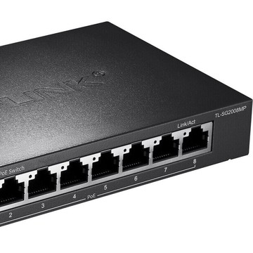 【快速出貨】 免運 網絡交換機 TP-LINK8口全千兆云管理PoE交換機10口TL-SG2008MP匯聚VLAN隔離~優樂悅