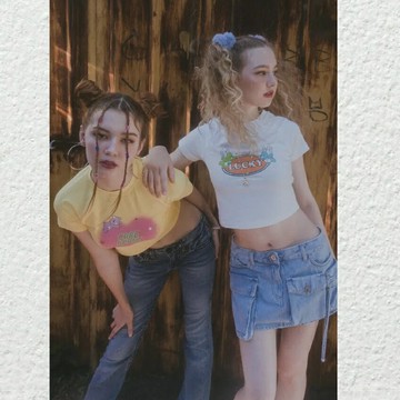 Care Bears原創女款 Lucky Angel短版曲線性感T恤(白色) 【夏日祭典】《DreamBear+露肚》《短版緊身》《棉質親膚》《原廠授權貨品質保證》