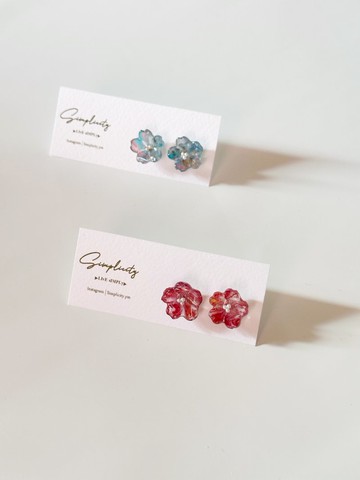 Simplicity | 琥珀糖 花形 耳環 Earrings