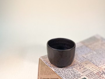 【限量燭杯客製】80ml黑點茶杯(可選精油)/情人節禮盒