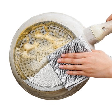 日本SP SAUCE金屬銀絲絨布雙面雙效抹布2包4條裝(每條約25x25公分)