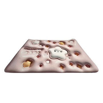 葉子小舖 吸水腳踏墊 浴室防滑墊 仿3D Set  可愛粉星  40 x 60cm  可愛粉星 粉色  2個