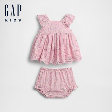 【GAP】嬰兒鏤空套裝-粉紅花卉(883299)