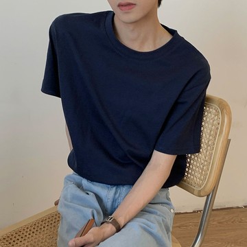 【逆主流】現貨極簡素T 220克重磅 素面 純棉短T 落肩素T 短t 黑白T恤 純色內搭t恤