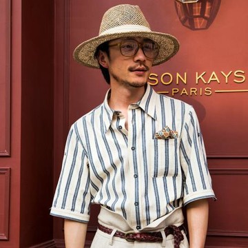 (免運)SOARIN英倫風復古條紋短袖襯衫男高級感輕奢商務正裝紳士中袖襯衣