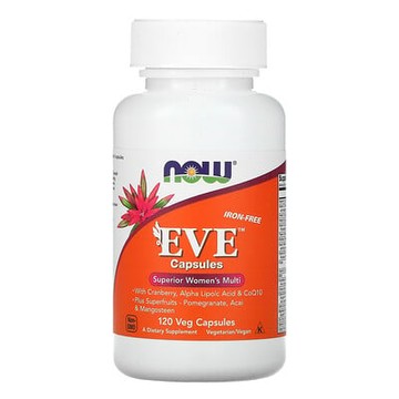 NOW Foods, Eve 膠囊，優效女士複合維生素，無鐵，120 粒素食膠囊