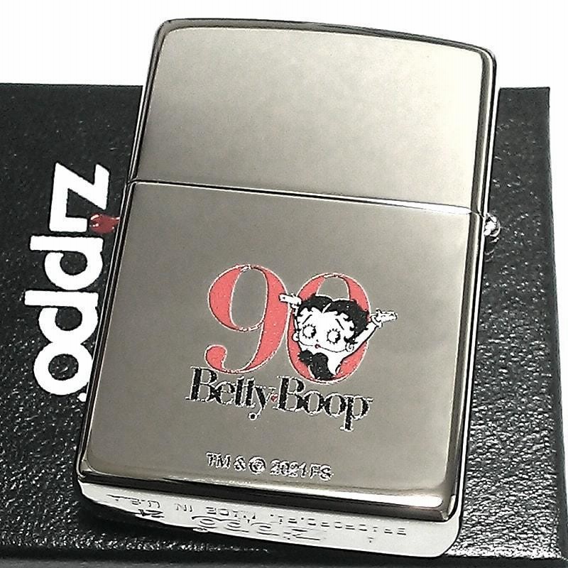 高価値 ZIPPO ライター Betty Boop 可愛い 90周年 フラッグ ベティ 