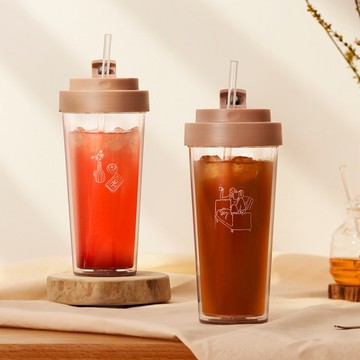 【Oolab】750ml 獨處系列 Ecozen透明雙層隨行杯