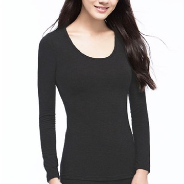 三槍牌 2件組黑色  TOUCH-HEAT 暖感女發熱衣 黑色