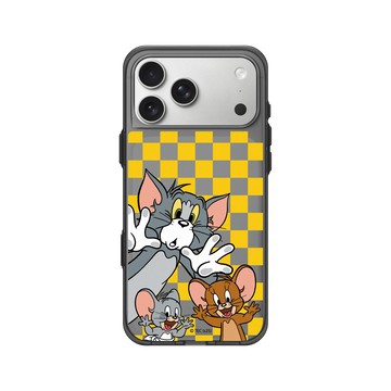 iPhone 17 Pro Max Clear (相機按鈕) 酷墨灰 - 湯姆貓與傑利鼠 Tom and Jerry - 大臉貼窗