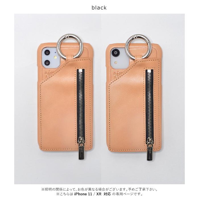 iPhone11/XR対応】エジュー ajew ajew cadenas leather zipphone case 