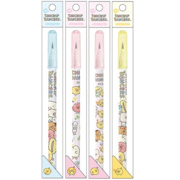 跳跳小雞 圓形免削鉛筆-藍/冰棒/粉/黃