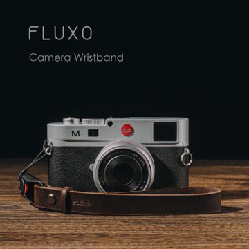 FLUXO手工相機腕帶快拆繩復古頭層真皮調節微單反適用于佳能富士X