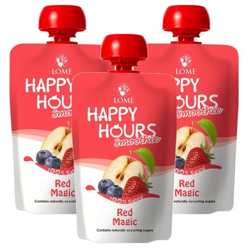 Happy Hours 生機纖果飲 蘋果/藍莓/草莓  100g  3入