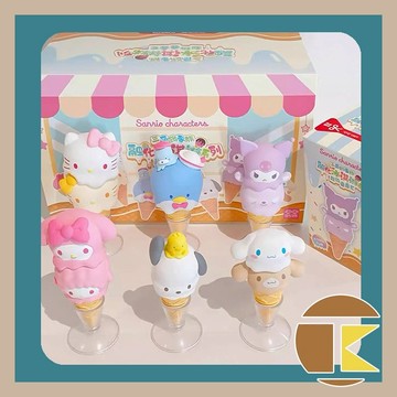 【現貨】 三麗鷗家族 融化冰淇淋系列 超級疊疊樂 盲盒 盲抽 盒玩 收藏 娛樂 一中盒6入｜愛蛋客