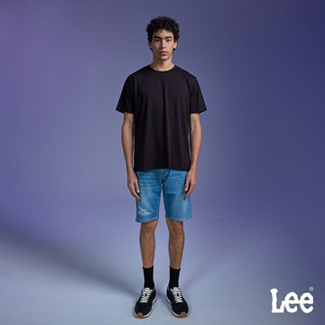 Lee 902 涼感 彈性牛仔短褲 男 中藍洗水 LB422007661