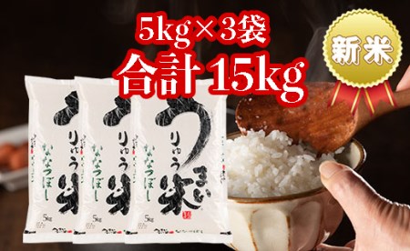 うりゅう米ななつぼし　5kg×3袋