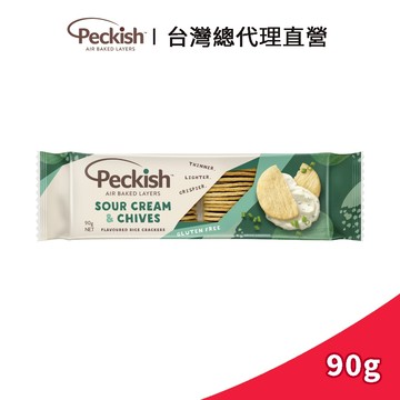【Peckish】派瑞許 空氣烘焙米餅 酸奶香蔥 90g (效期至2026/11/21)｜台灣總代理直營