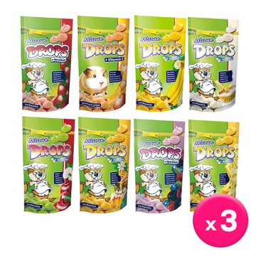 捷克Mlsoun-小動物優格維他命球75g x3包(牛奶/香蕉/草莓/起司/蘋果)