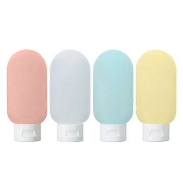 YUNMI 超值4入組 矽膠旅行分裝瓶 60ml 分裝罐 分裝袋 沐浴旅行組(沐浴分裝/洗頭精分裝/乳液分裝/盥洗用品)
