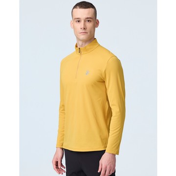 【WILDLAND荒野】男綠色環保抗UV彈性開襟短袖衣普魯士藍色