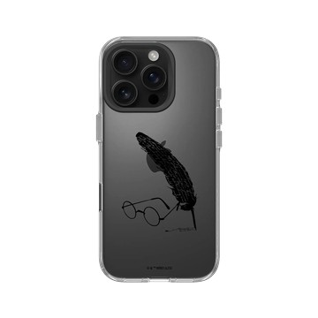 iPhone 16 Pro Clear Case（相機按鈕） 透明 - 哈利波特 Harry Potter - 羽毛筆和眼鏡