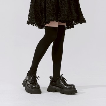 QUEENSHOP_F 女裝 素面膝上彈性壓力襪 三色售 現+預 【07110599】