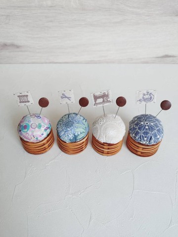 現貨!【IHY/藏物磁吸小針插】附長針兩支 迷你布盒 擬真竹編布