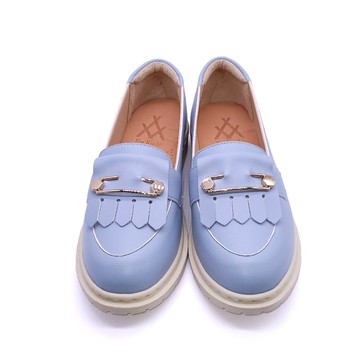 Xio Xio Fei MIT超輕量樂福鞋-寶寶藍-足弓墊-厚底鞋-上班鞋