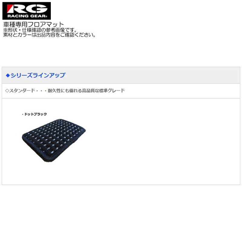 RG フロアマット スタンダード ドットブラック レーシングギア